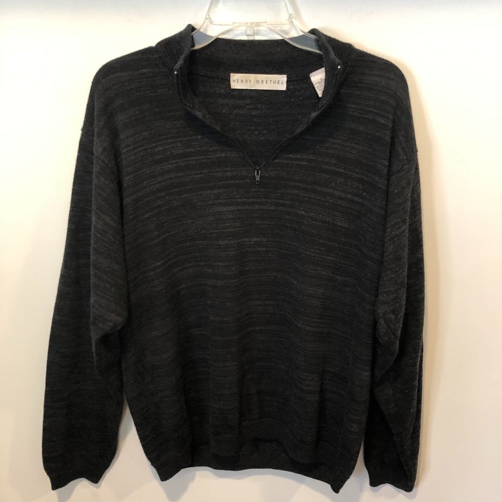 Henry Grethel Mens 1/4 zip sweater L